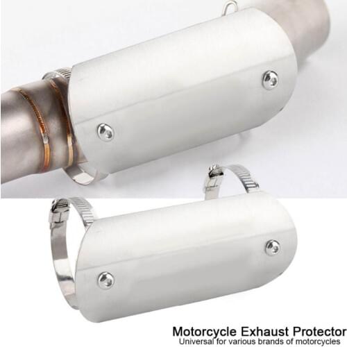 Steel Motorcycle Exhaust Middle Pipe Heat Shield Link Tube Protector Cover Heel Guard with Logo Motorcycle Accessories