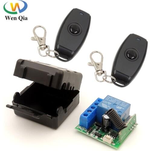 Universal Wireless Remote Control Switch DC 12V 10A 1CH relay Receiver Module with RF Transmitter 433 Mhz Remote Controller DIY