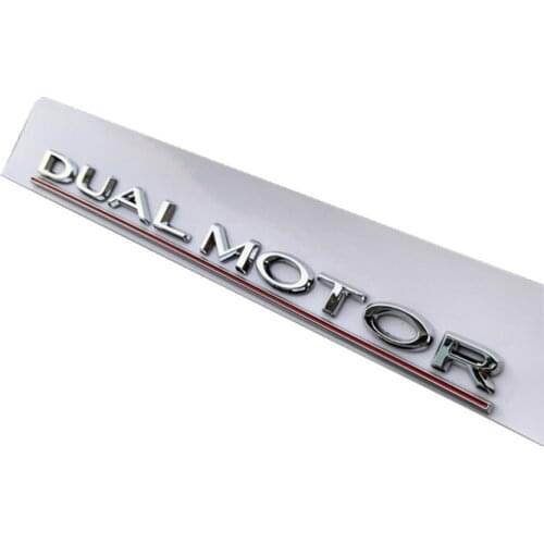 ABS Plastic DUAL MOTOR Car Emblems Badges Stickers Logos