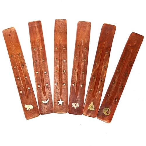 1PC Natural Plain Wooden Incense Burner Stick Ash Catcher Holder Incense Ash Board Aromatherapy Home Decor Censer Tool