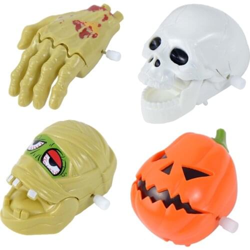 1pc Halloween Running Skull Pumpkin Mummy Broken Hand Wind Up Toys Interesting Childrens Toys Halloween Party Gifts For Kids