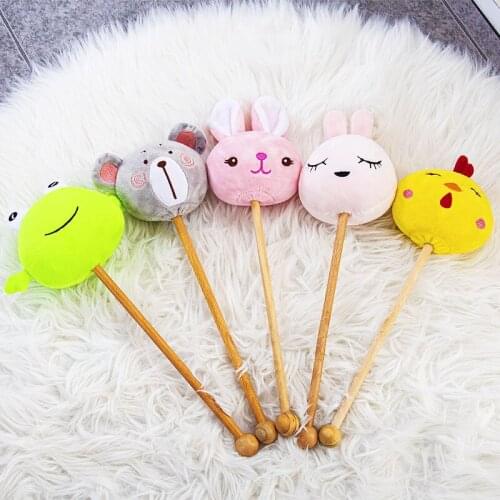 1PC Cartoon Cute Massage Hammer Beating Hammer Stick Plush Small Hammer Neck Shoulder and Leg Hand-held Back Beating Artifact