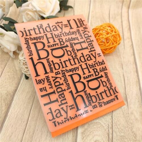 10.6*14.5CM Easter Happy Birthday Plastic Pine Template Craft Card Making Paper Card Album Wedding Decoration Embossing Folders