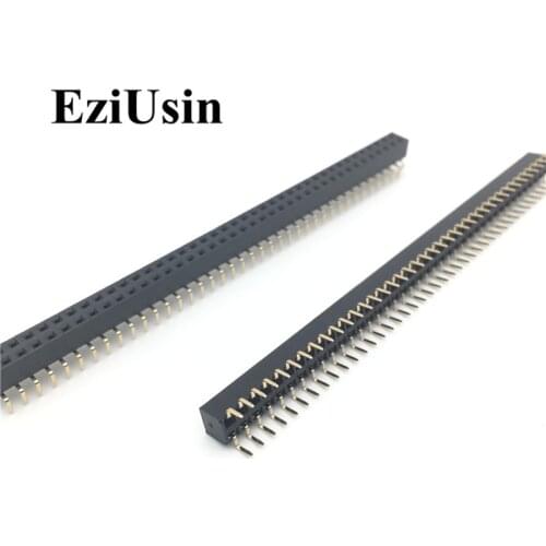 2.54mm Double Row Female centipede feet pins Breakaway PCB Board Pin Header socket Connector Pinheader 2*5/10/40Pin For Arduino