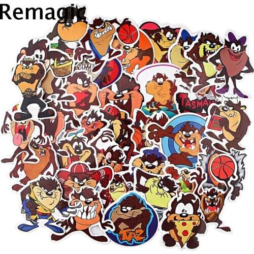 32pcs Tasmanian Devil Cartoon Children Stickers Skateboard Guitar Suitcase Girls Waterproof scrapbooking Sticker Kids Toys