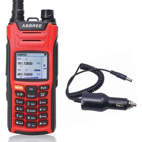ABBREE AR-F6 Walkie Talkie 6 Bands Dual Display Dual Standby 999CH Multi-functional VOX DTMF SOS LCD Color Display+Car Charger