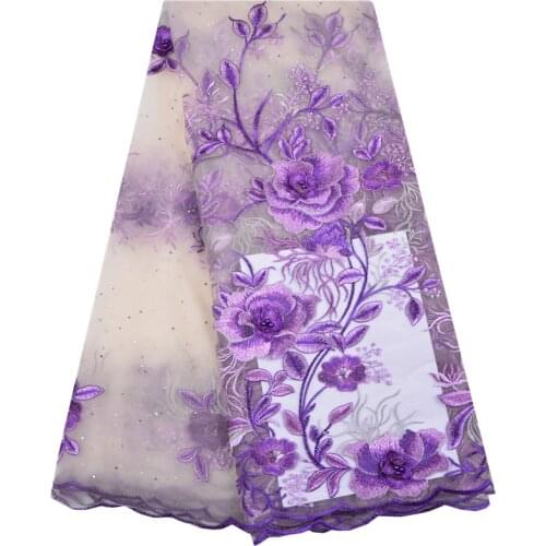 African Lace Fabrics 2018 High Quality Lace Latest Designer Tulle Lace Fabric Cheap African Grid Lace Fabrics 1279