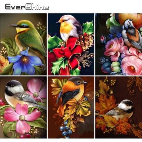 EverShine Diamond Embroidery Animal Picture Of Rhinestones Diamond Painting Bird Full Square 5D Beaded DIY Handmade Hobby
