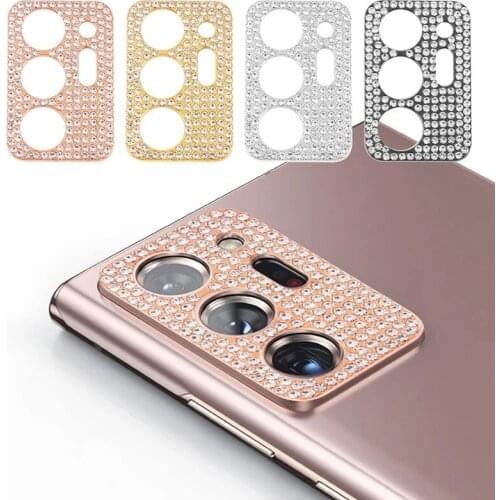 Bling Glitter Diamond Mobile Phone Camera Lens Protector for Samsung Galaxy S20 S21 Plus Note 20 Ultra 3D Lens Sticker Cover