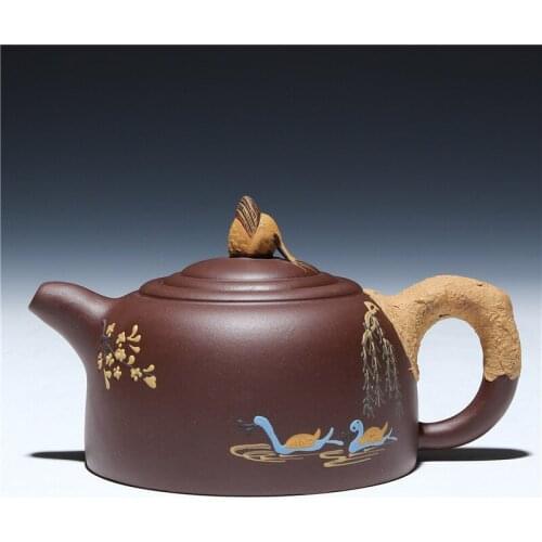 Large pot Yixing teapot cold duck prophet 250 ml of purple clay teapot tea custom gift ore