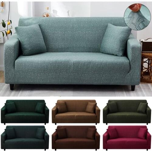 Stretch Solid color Slipcovers Sofa Cover For Living Room Slip-resistant Sectional Elastic High-end Couch Cover Sofa Towel