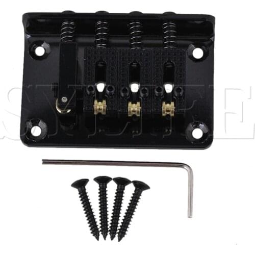 Black Cigar Box UKULELE Guitar 4 String Bridge with Screws Zinc Alloy