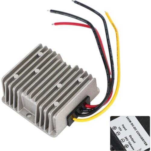DC-DC 12V Step Up to 28V 10A 280W Car Power Supply Converter Regulator Waterproof