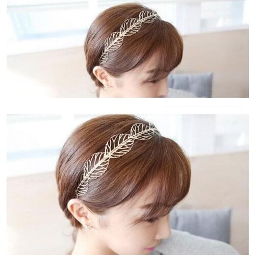 DHL 200pc Female Hollow Out Leaf/Star/Crystal Headband Silver Star Graceful Alloy Golden Leaf Exquisite Headwear Hair Accessory