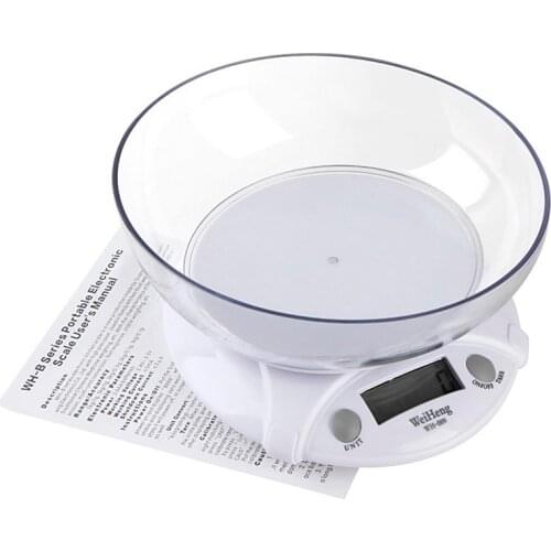Electronic 7kg Kitchen Digital Food Bowl Cooking Weighing Scale Measurement New