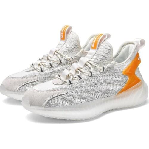 Four Seasons Popcorn Coconut Shoes Round Toe Flying Knitted Breathable Sports Shoes Trendy Fashion Casual Shoes Men Travel Shoes