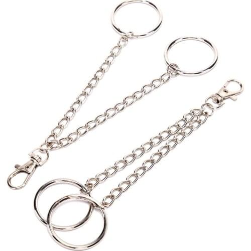 Metal Wallet Belt Chain Rock Punk Trousers Hipster Pant Jean Keychain Pentant Clip Keyring Mens HipHop Jewelry Ring