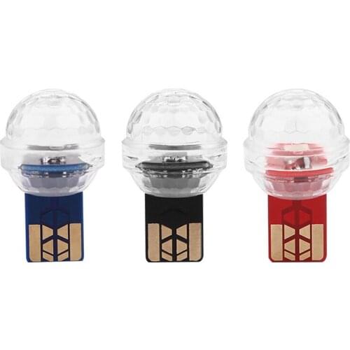 USB Mini LED Disco Lights, Stage DJ Lights, Car Interior Decoration Magic Ball Lights, Sound Activated for Birthday Party