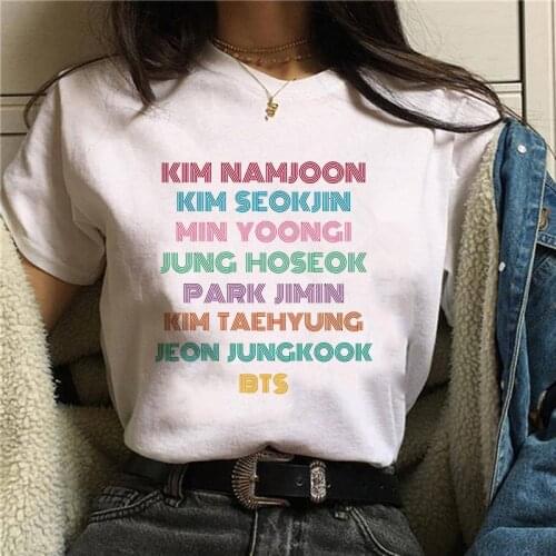 New Summer Shirt Women Short-sleeved T-shirt Printing Letters Album Mood Fashion Popular Street Casual Cute Kawaii Tee Top