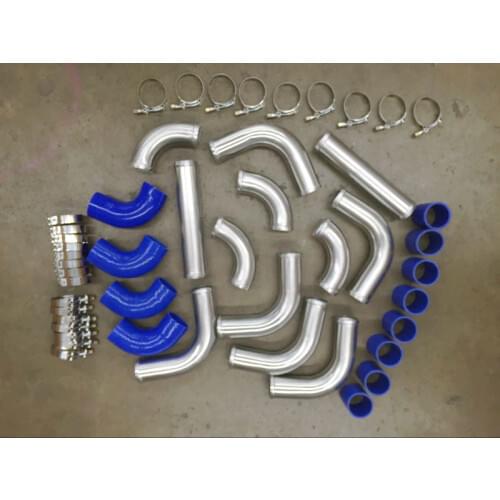 NEW 3" 76mm Aluminum Universal Intercooler Turbo Piping pipe Kit