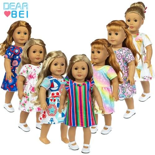 D&B doll clothes beautiful summer clothes swimsuits skirts dress other doll accessories suitable for 43 CM 18 inch dolls girls