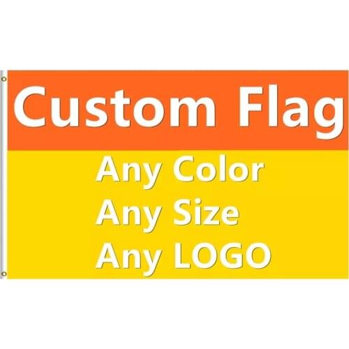 Wholesale Custom Digital Print 2x3ft/3x5ft/ 4x6ft Any Logo 100D Polyester Outdoor Sport Parade Home Decoration