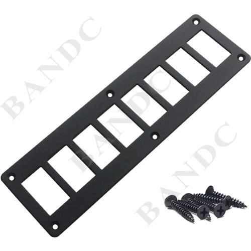 Car Rocker Switch Panel 8 Way Aluminum Housing Holder for Boat RV Truck Bus UTV Lorry,Switches Parts DIY Auto Accessory+6 Screws