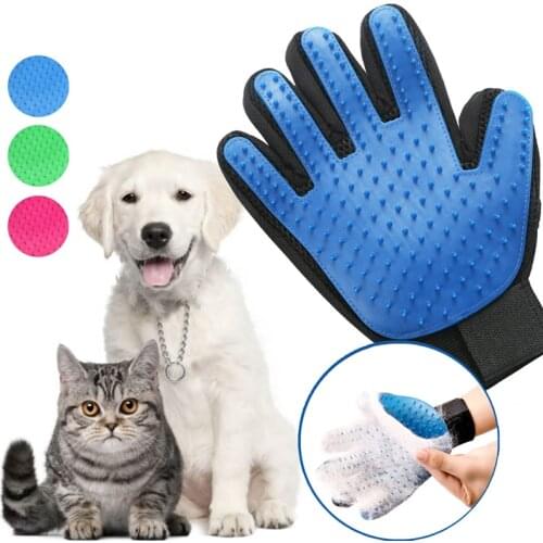 Pet Hair Glove Comb Pet Dog Cat Grooming Cleaning Glove Deshedding Left Right Hand Hair Removal Brush Promote Blood Circulation