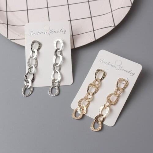 Serpentine Long Hanging Earrings for Women Gold Color Metal Drop Earrings Hollow Geometric Statement Earrings pendientes mujer