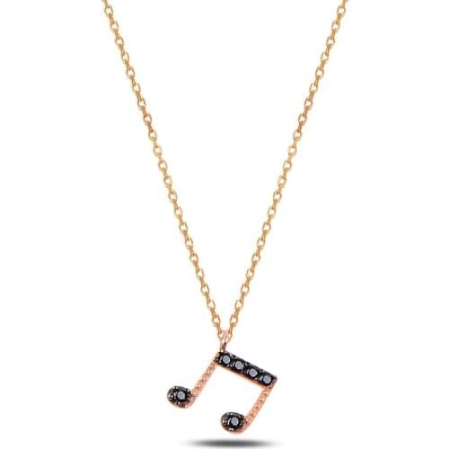 Silver Musical Note Necklace