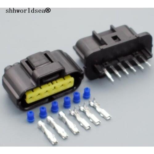 Shhworldsea 6 Pin 1.8mm car Accelerator Pedal Connector Female Male Auto Connector plug For KIA Hyundai Mitsubishi 184060-1