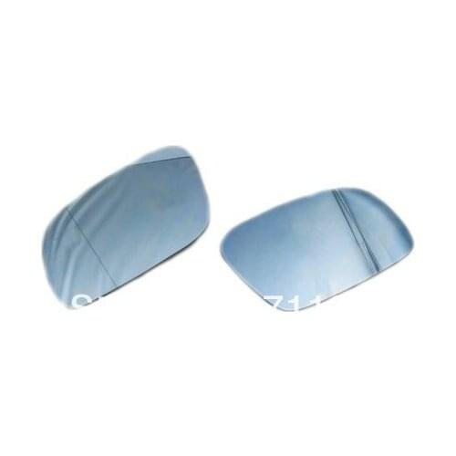 Blue Tinted Aspherical Side Mirror Glass Anti-mist Heat Function For VW Touran MK1