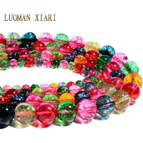 Wholesale AAA+ Mix Color Glass Crystal Beads For Jewelry Making Stone DIY Bracelet Necklace Material 6/8/10/12 mm Strand 15