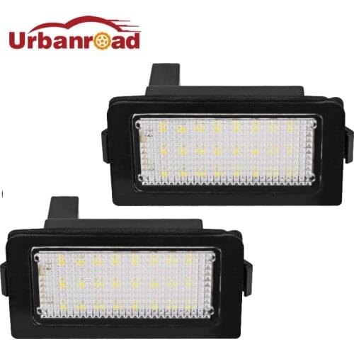 Fishberg 2pcs 12v 24 SMD Led Number Licence Plate Light For BMW E38 1995-2001 Car Led Licence Plate Light Lamp White Plug Play