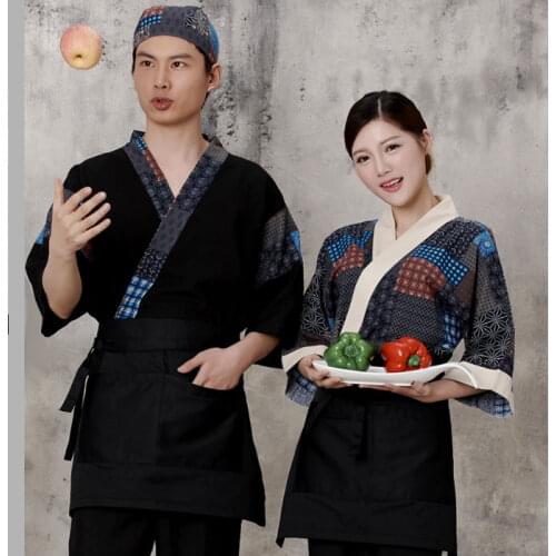 High Quality japan chef uniform japanese clothing cook top work clothes