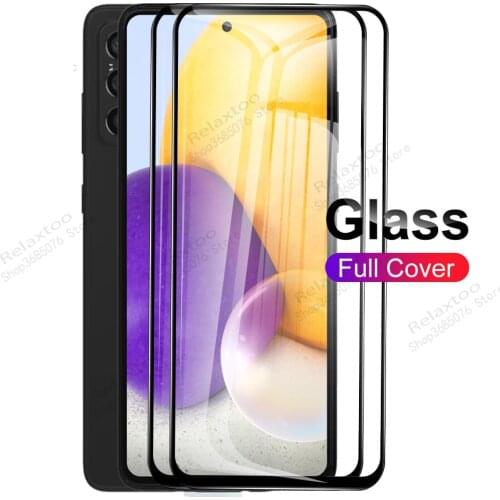 2PCS 6.7" Full Cover Protective Glass For Samsung Galaxy A72 Screen Tempered Glasses samsun a72 a 72 72a Protector Phone Films