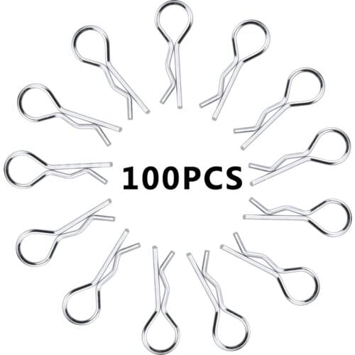 100 Pieces Stainless Body Shell Clip Pin For HSP RC 1/16 Car Buggy Truck HSP Traxxas Vehicles