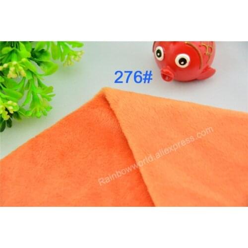 276# orange Super soft velvet fabric microfiber Fleece velboa hair height 2-3mm for DIY stuffed toy pillows(10 pieces)