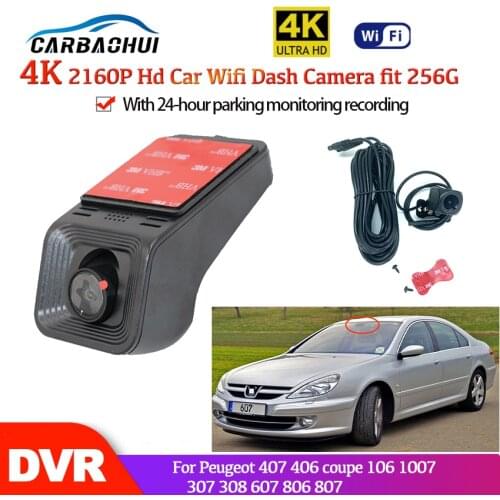 4K full HD 2160P night vision Car DVR Dash Camera Video Recorder camera For Peugeot 407 406 coupe 106 1007 307 308 607 806 807
