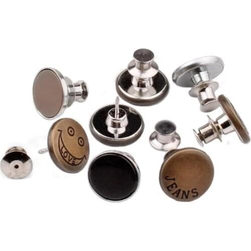 5/10pcs/lot Detachable Buttons Jeans Easy Clip Snap Button Perfect Fit Instant Universal Buckle Thin Waist Replacement No Sew Ne