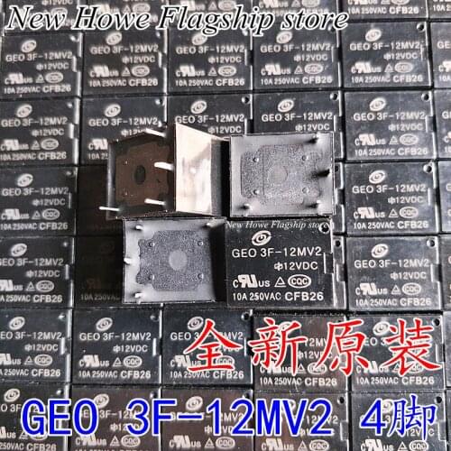 5pcs/lot New and original GEO 3F-12MV2 4PIN 12V T73-1A-12V 12VDC