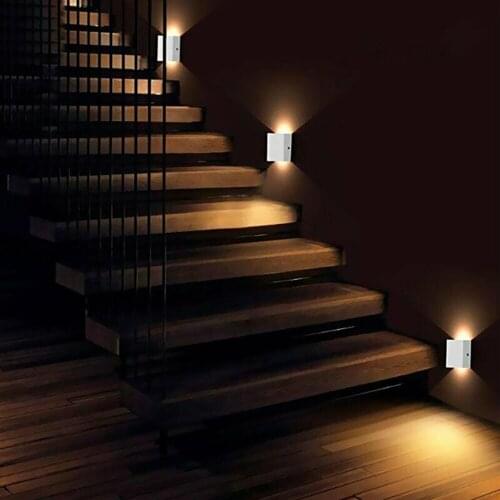 6W AC 85-265V Cube COB LED Indoor Lighting Wall Lamp Modern Home Lighting Decoration Sconce Aluminum Lamp Indoor 1-4Pack D30