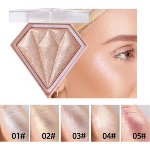 Diamond Highlighter Powder Glitter Palette Makeup Facial Bronzer Glow Face Contour Shimmer Powder Illuminator Highlight Cosmetic