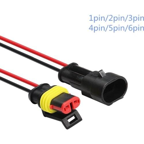 Auto Electrical wire connector 1Pin 2Pin 3Pin 4Pin 5Pin 6Pin Auto connector Male & Female Waterproof Connector Plug with cable