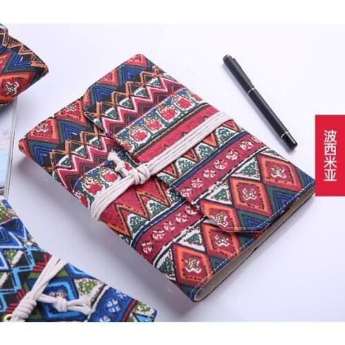 Linen Cloth Fabric Notebook Loose Leaf Notebook Paper Planner Inner Page Ring Binder Stationery Traveler Journal Gift