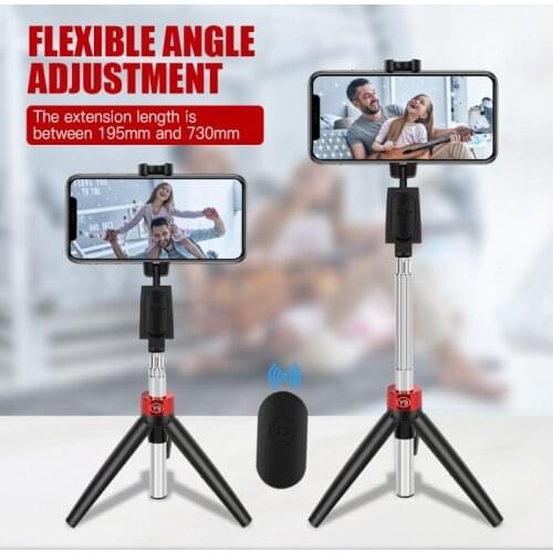 Bluetooth Selfie Sticks 360 Rotation Foldable Selfie Stick Tripod Wireless Expandable Portable Tripod With Remote Control Tripod
