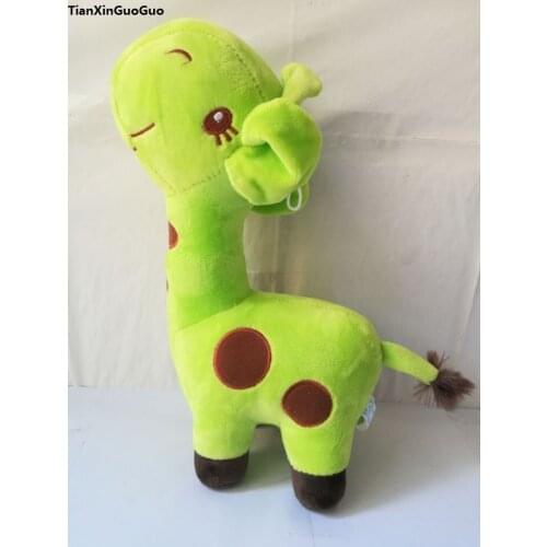 Large 35cm lovely yellow giraffe plush toy cartoon giraffe soft doll pillow Christmas gift h2463