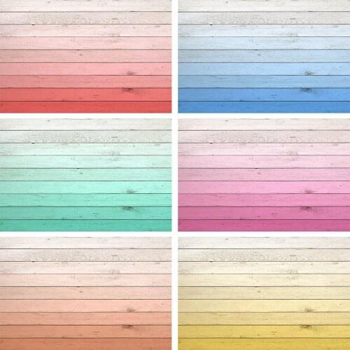 Blue Red Pink Wood Board Backdrop Color Wooden Floor Pet Photography Baby Adult Portrait Food Photocall Background Photostudio