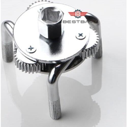 69-130mm Alloy Auto Car Repair Tools Adjustable Two Way Oil Filter Wrench Tool with 3 Jaw Remover Tool for Cars Trucks