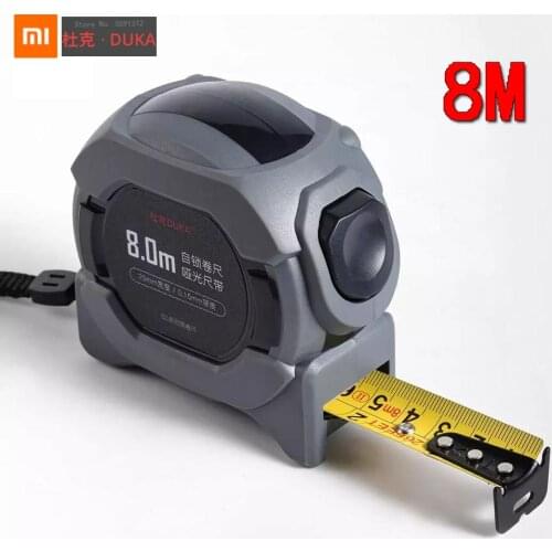 Xiaomi DUKA SD 8m Precision Steel Tape Measurement Frosted Retractable Ruler Rubberized Drop-proof Portable Measuring Tool